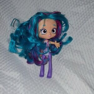 Shopkins Shoppies Polli‎ Polish Doll Turquoise Hair Fashion Toy